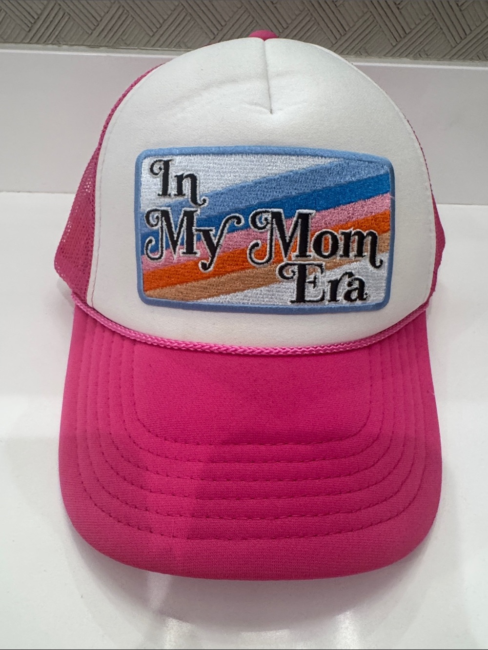 OTTO In My Mom Era Trucker Hat Pink
